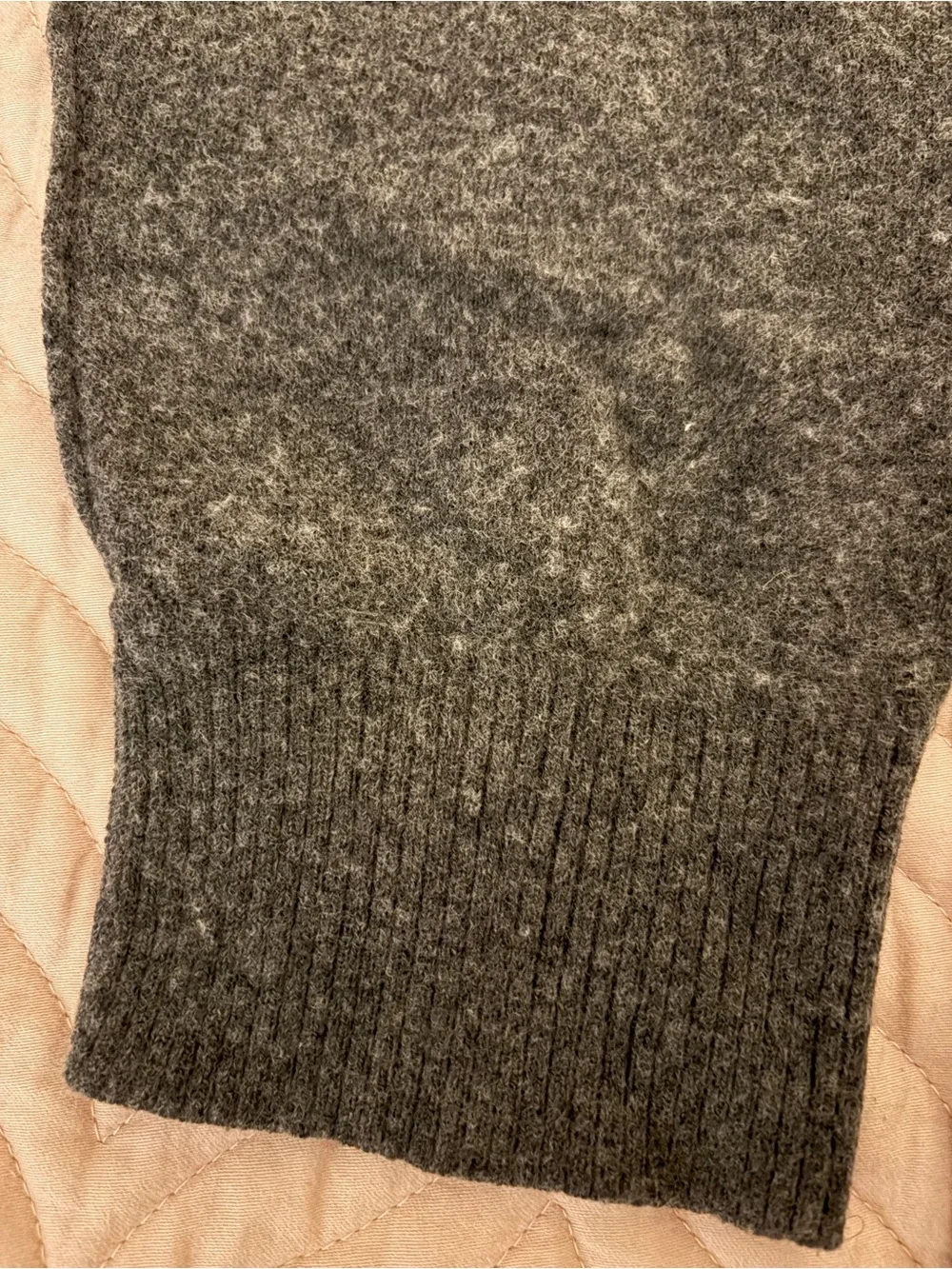 The North Face Men’s XL/TG Quarter Zip Sweater Gray Cotton Wool Blend Pullover
